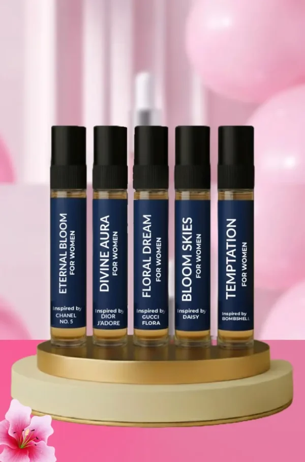 Women’s Perfume Tester Set – 5 Fragrance Samples